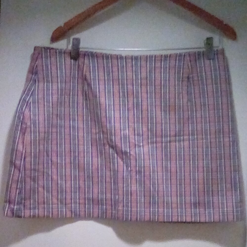 Quizz mini skirt multi plaid size XL new no tags